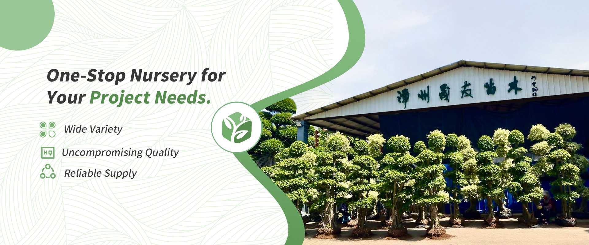 One-Stop Nursery for Your Project Needs One-Stop Nursery for Your Project Needs